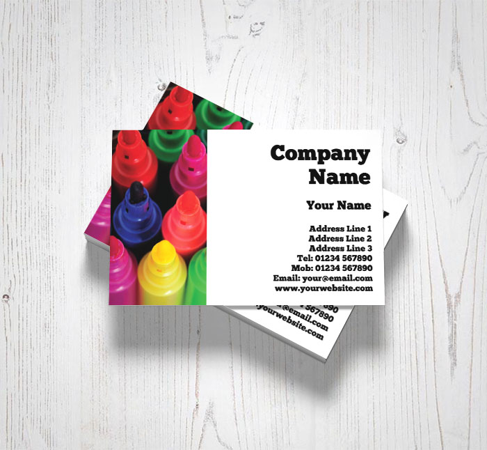 felt pens business cards