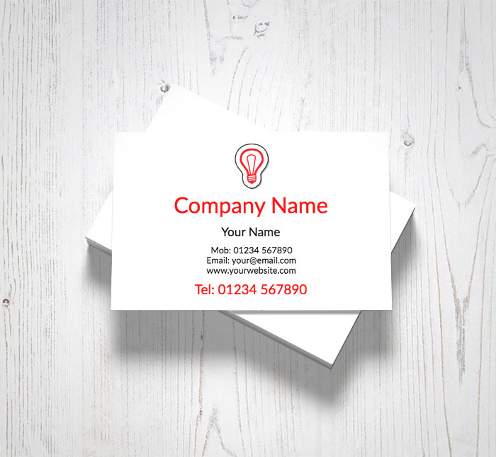 outline light bulb business cards