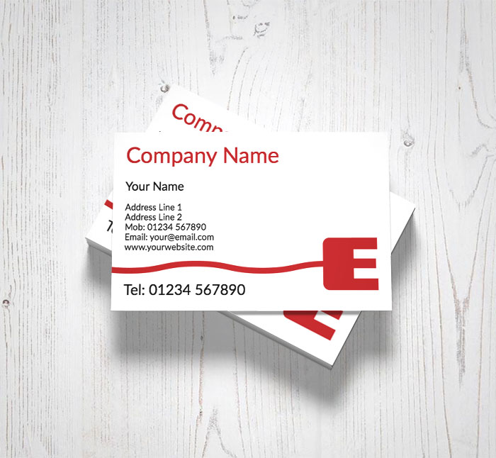 e for electrician business cards