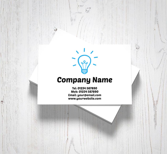 light bulb icon business cards
