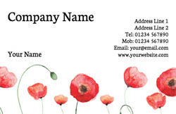 poppies business cards