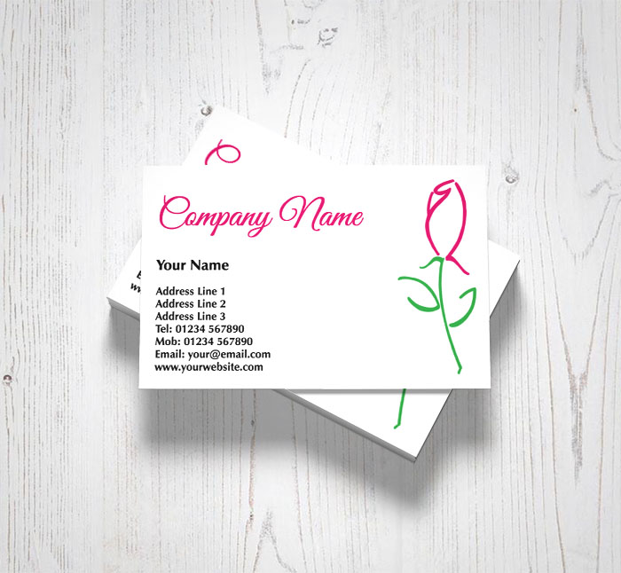 hand drawn flower business cards
