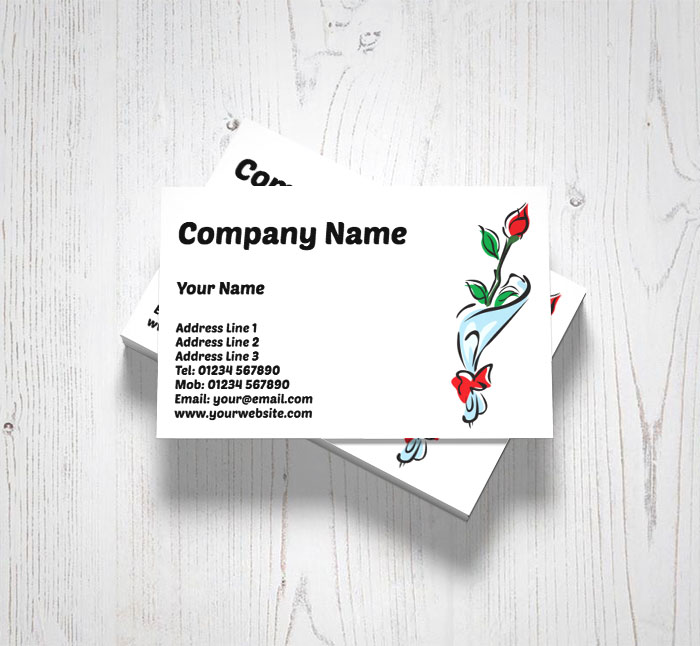 single rose business cards