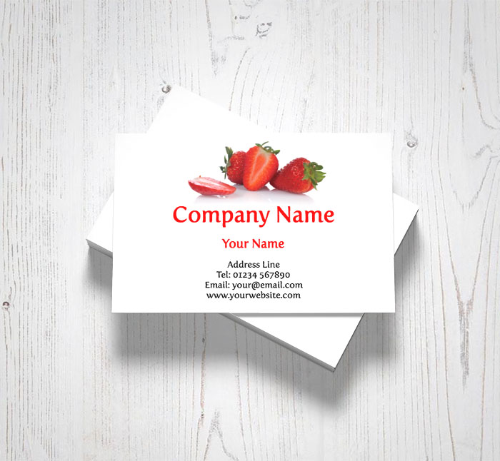 strawberries business cards