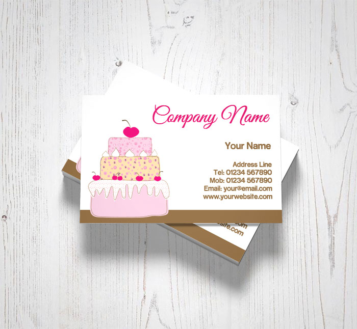 cherry cake business cards