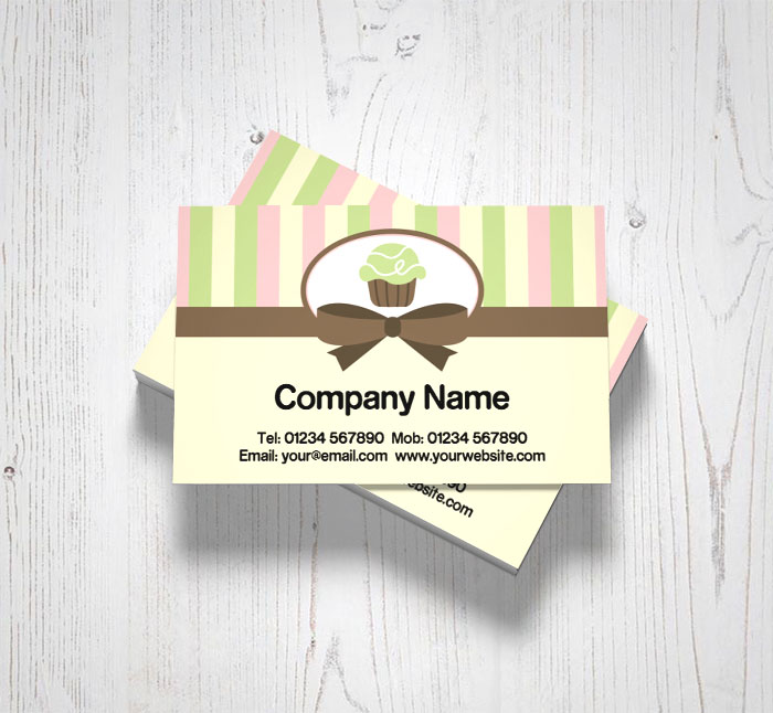 lime cupcake business cards