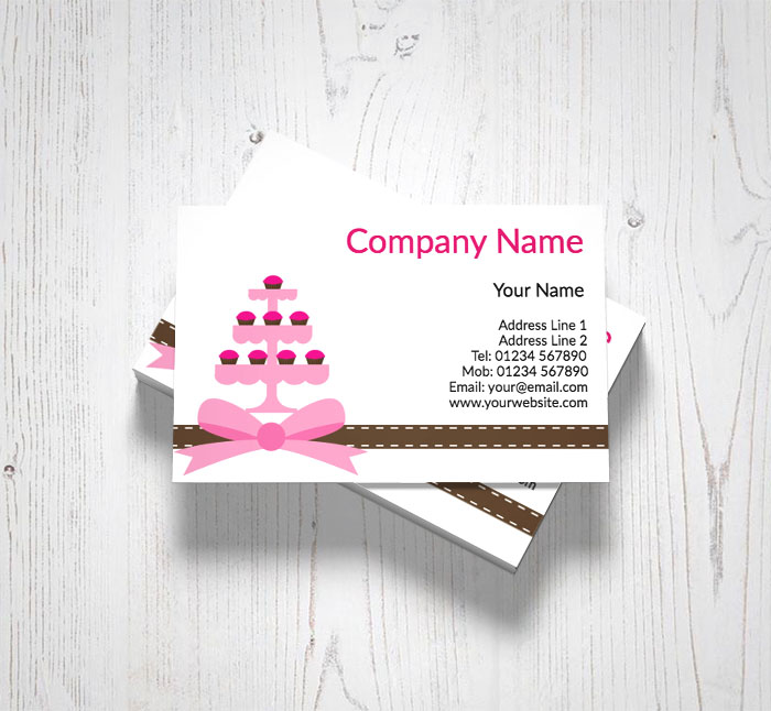 tiered cupcakes business cards