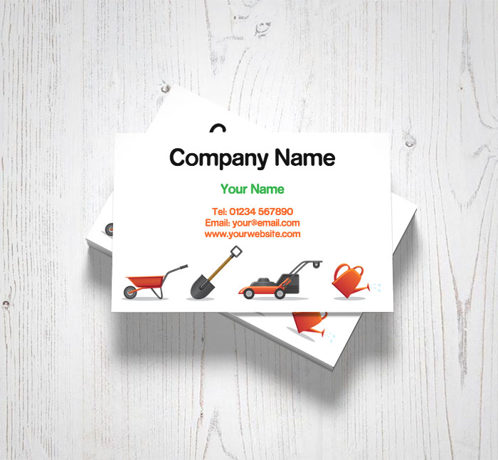 gardening icons business cards