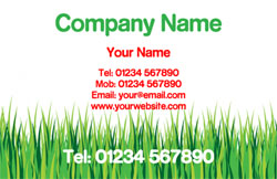green grass business cards