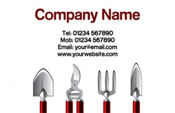 garden tool set business cards