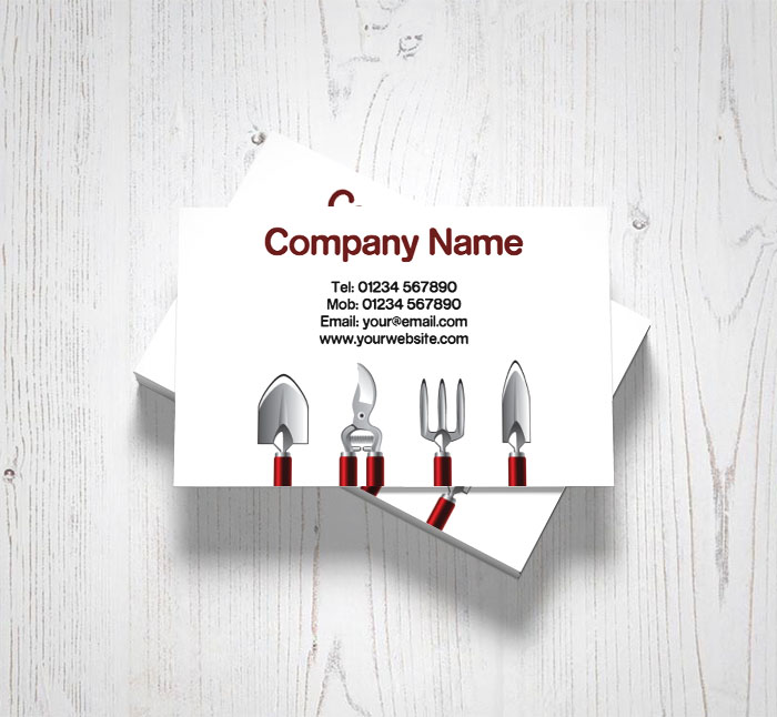 garden tool set business cards