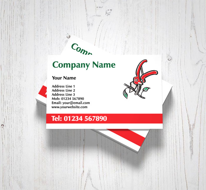 garden secateurs business cards