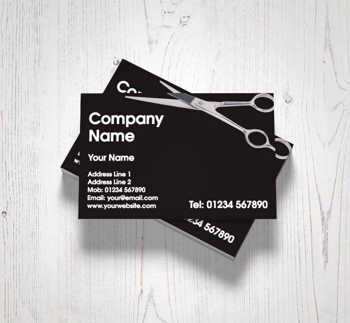 hairdressing scissors business cards
