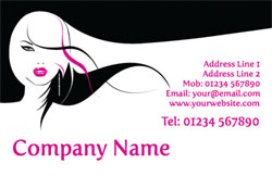 long hair business cards