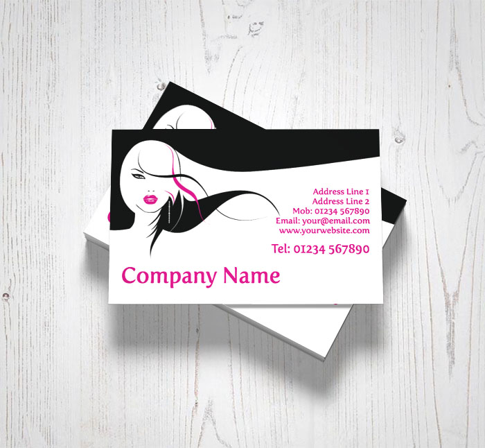 long hair business cards