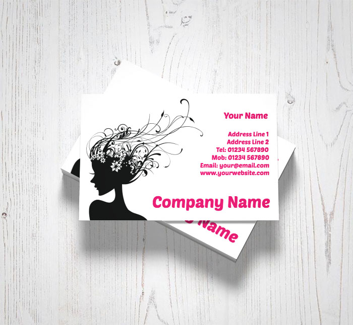 floral hair business cards