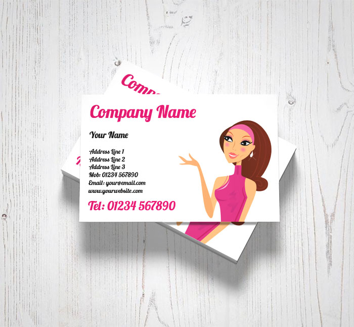 pampered lady business cards