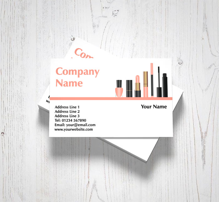 makeup icons business cards