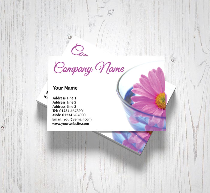 beauty flower business cards