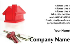 house keys business cards