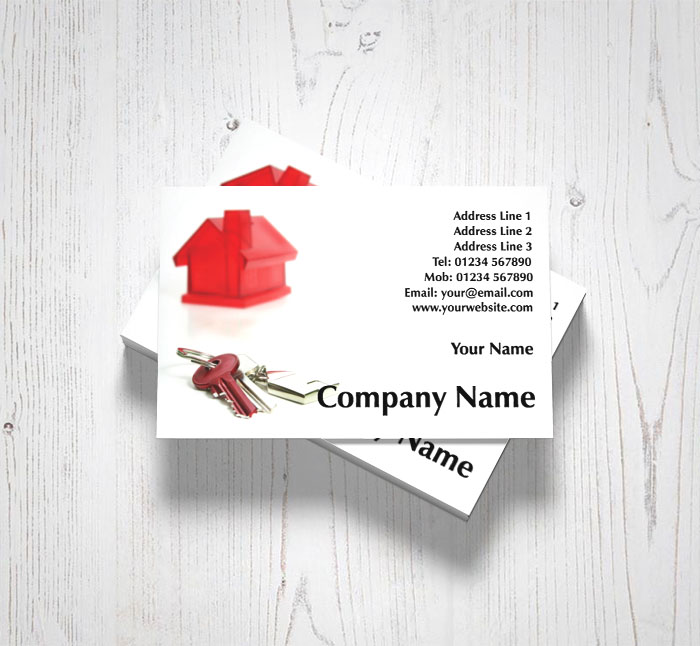 house keys business cards