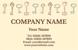 antique keys business cards