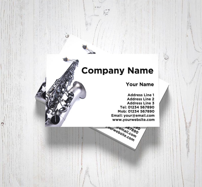 saxophone business cards