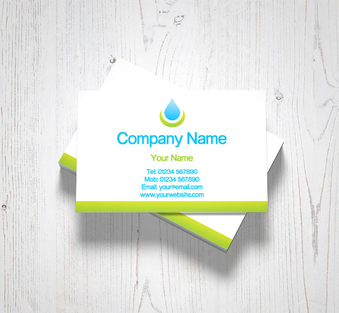 water droplet business cards