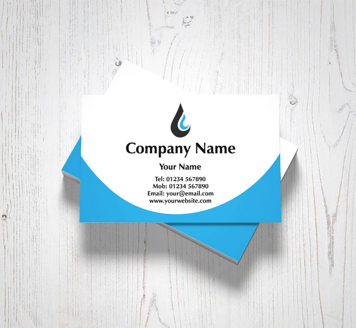 plumbing logo business cards