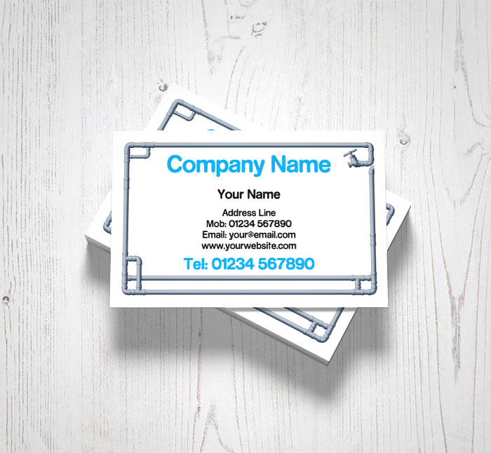 water pipe border business cards