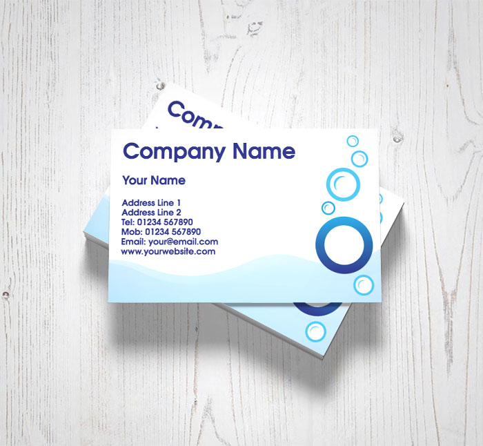 bubbles plumbing business cards