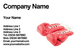 boxing gloves business cards
