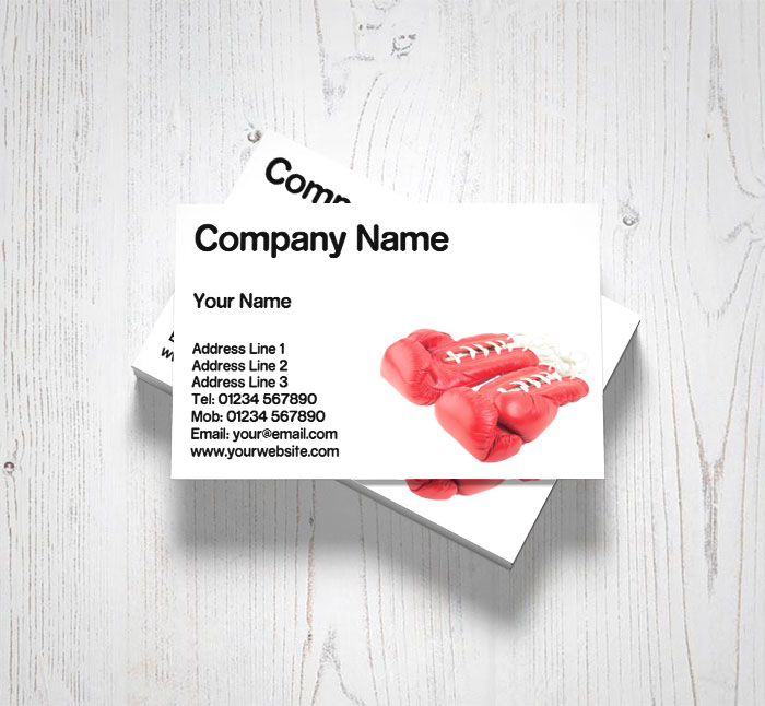 boxing gloves business cards