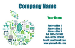 healthy living apple business cards