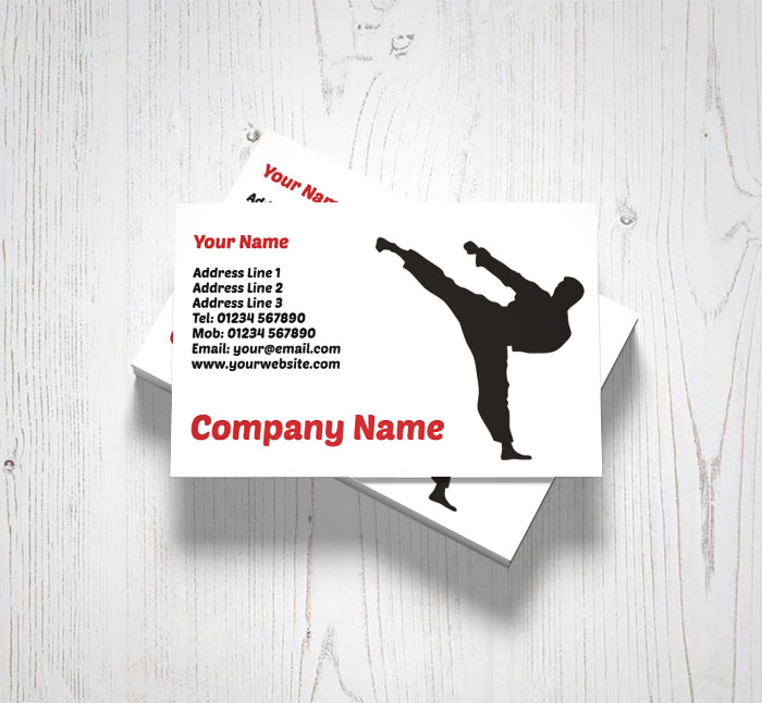 karate business cards