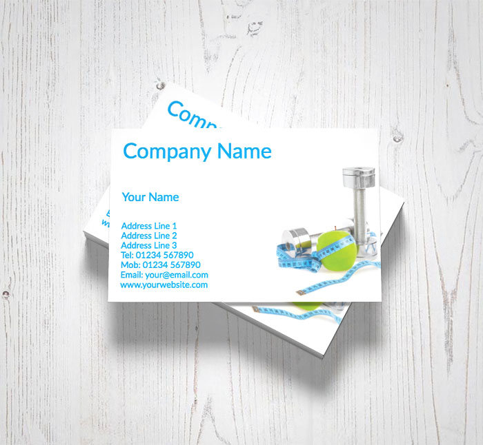 fitness equipment business cards