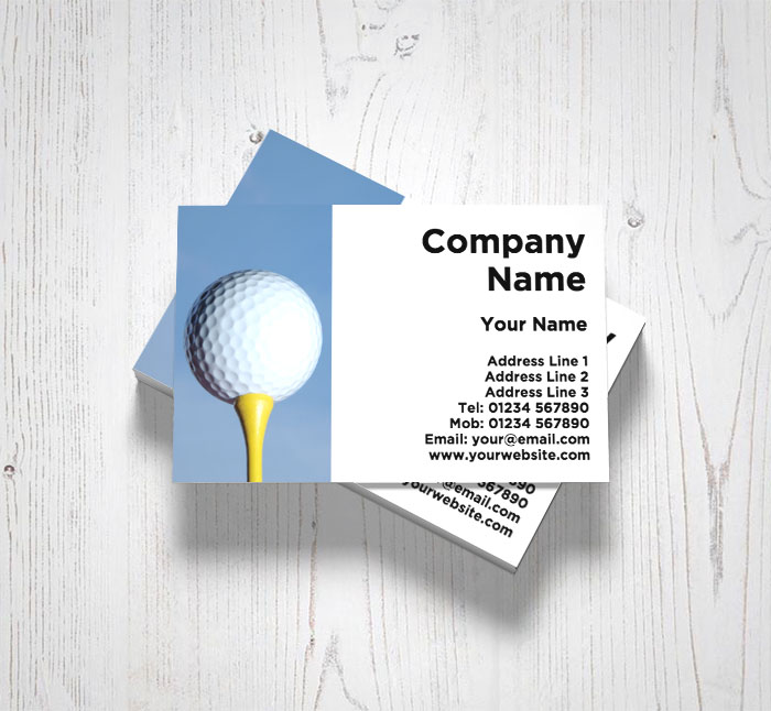 golf ball and tee business cards