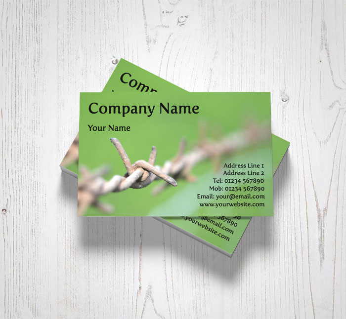 barbed wire business cards