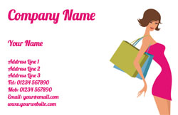 lady shopper business cards