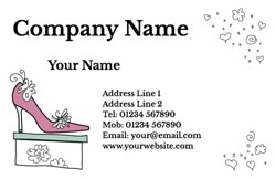 designer shoe business cards