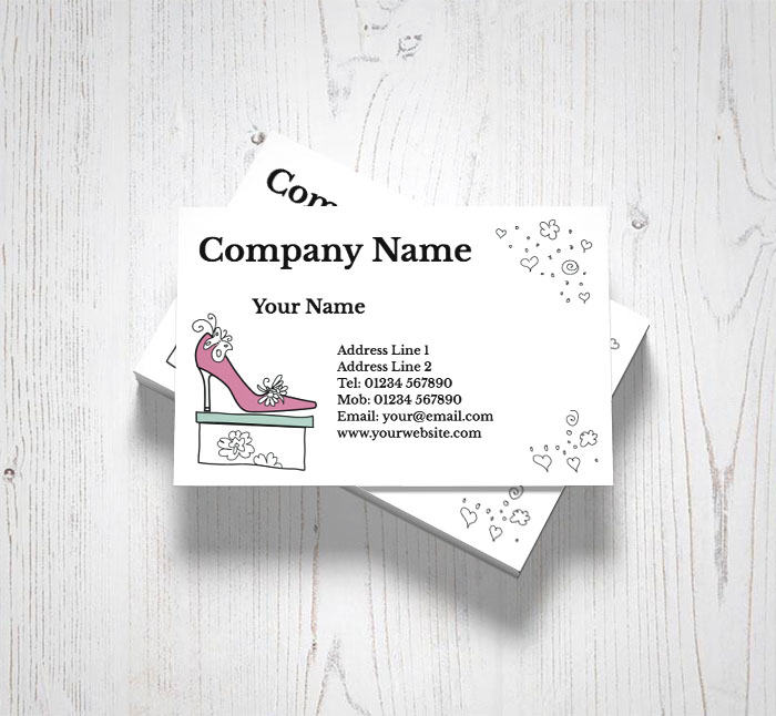 designer shoe business cards