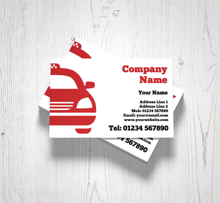 red car business cards