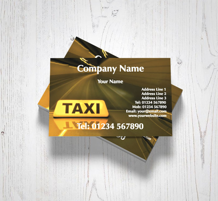 taxi in tunnel business cards