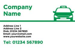 green car business cards