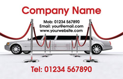white limo business cards