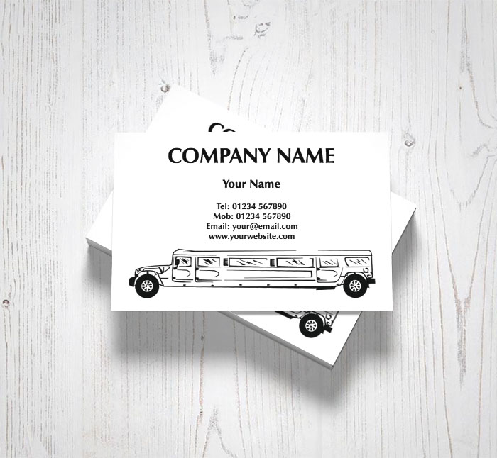 stretched hummer business cards