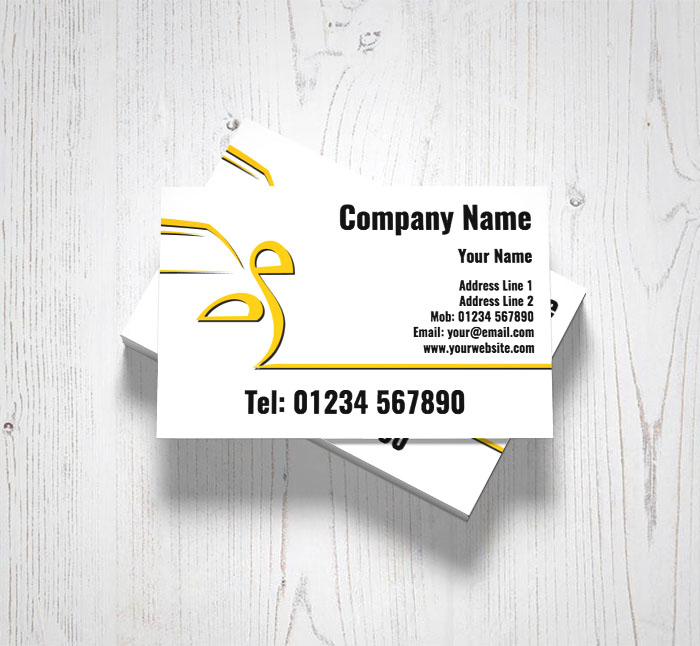 outline taxi business cards