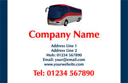 coach hire business cards