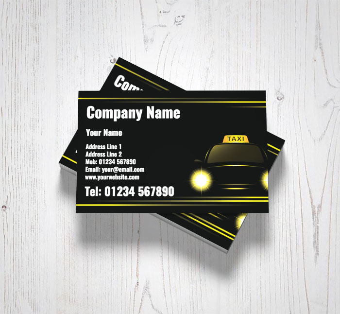 taxi headlights business cards