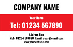 red stripe business cards